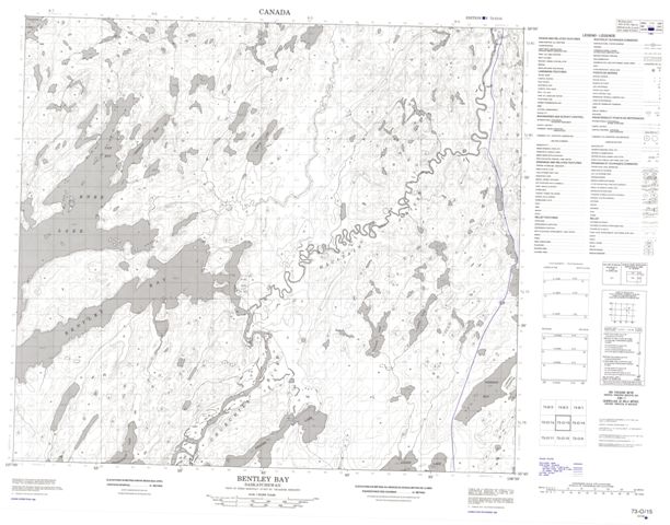 Bentley Bay Topographic Paper Map 073O15 at 1:50,000 scale