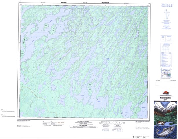 Morning Lake Topographic Paper Map 073P05 at 1:50,000 scale