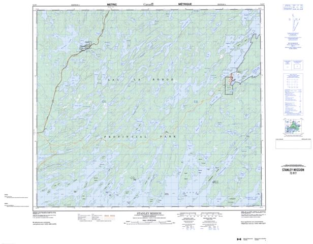 Stanley Mission Topographic Paper Map 073P07 at 1:50,000 scale