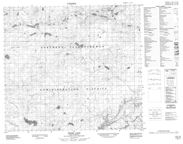 Heise Lake Topographic Paper Map 074C13 at 1:50,000 scale