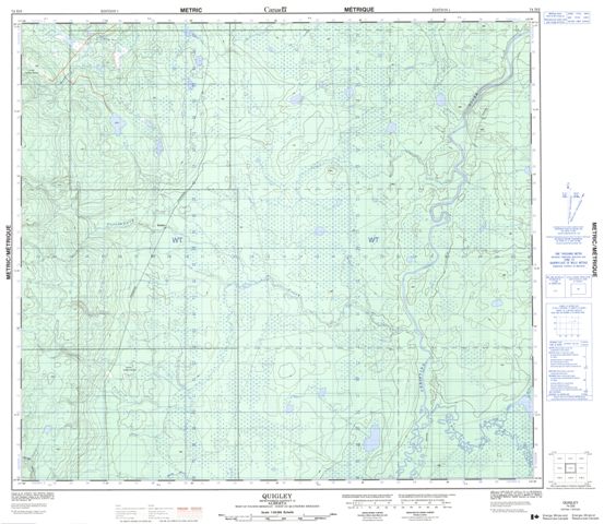 Quigley Topographic Paper Map 074D02 at 1:50,000 scale