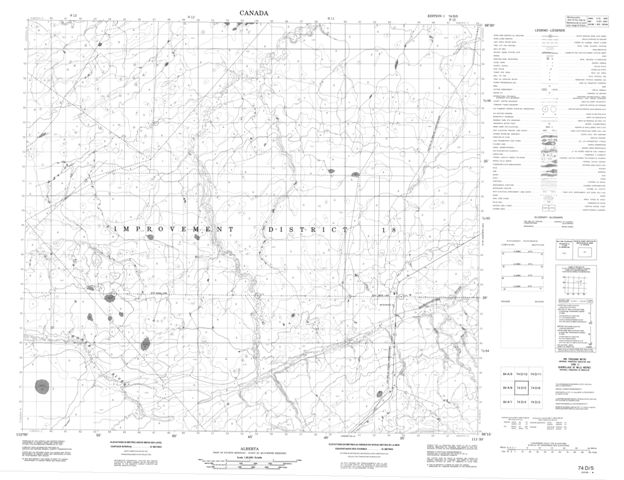 No Title Topographic Paper Map 074D05 at 1:50,000 scale
