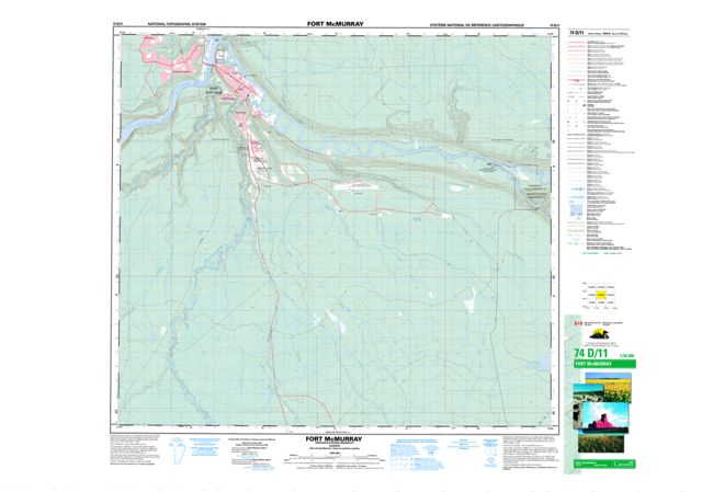 Fort Mcmurray Topographic Paper Map 074D11 at 1:50,000 scale