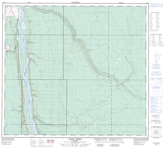 Wood Creek Topographic Paper Map 074D14 at 1:50,000 scale