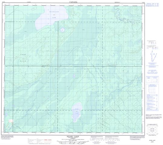 Kearl Lake Topographic Paper Map 074E06 at 1:50,000 scale
