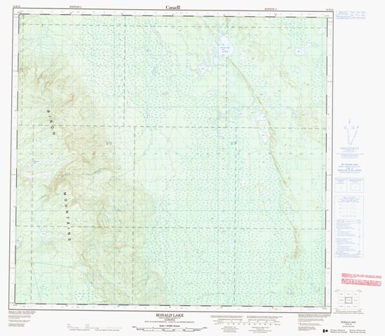 Ronald Lake Topographic Paper Map 074E13 at 1:50,000 scale
