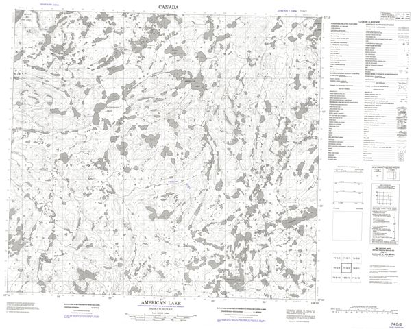American Lake Topographic Paper Map 074G02 at 1:50,000 scale
