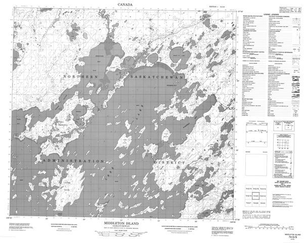 Middleton Island Topographic Paper Map 074G09 at 1:50,000 scale