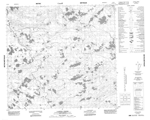 Larter Creek Topographic Paper Map 074K04 at 1:50,000 scale