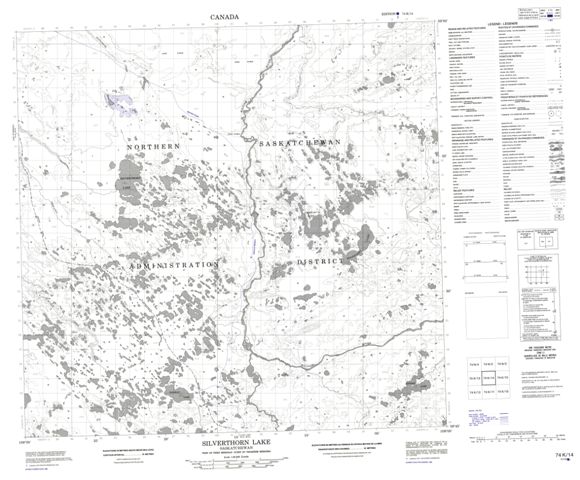 Silverthorn Lake Topographic Paper Map 074K14 at 1:50,000 scale