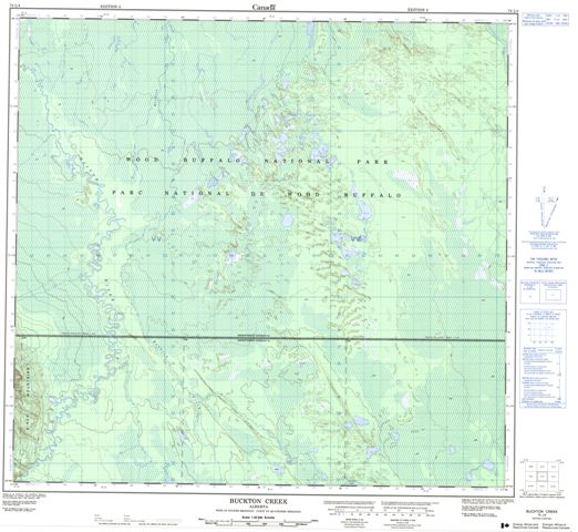 Buckton Creek Topographic Paper Map 074L04 at 1:50,000 scale