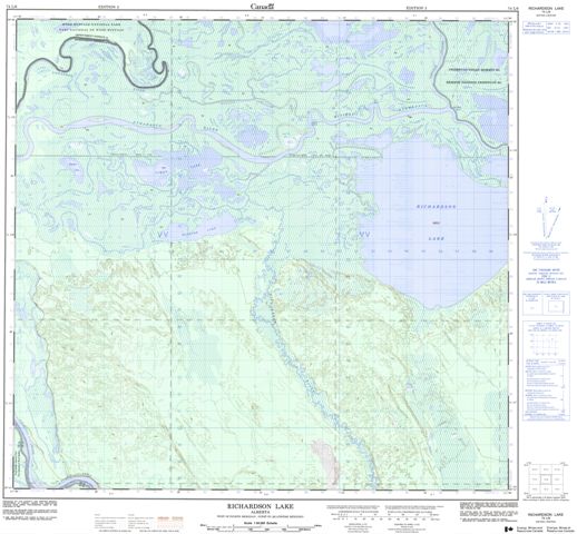 Richardson Lake Topographic Paper Map 074L06 at 1:50,000 scale