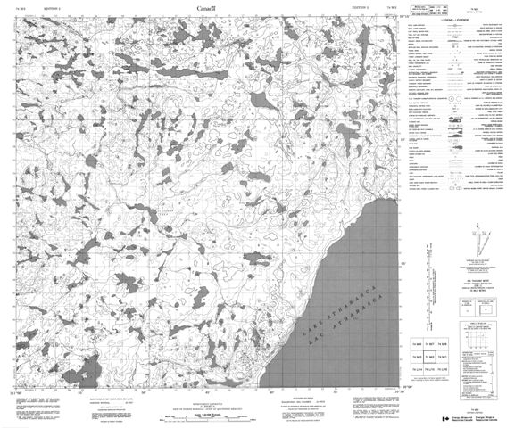 No Title Topographic Paper Map 074M02 at 1:50,000 scale
