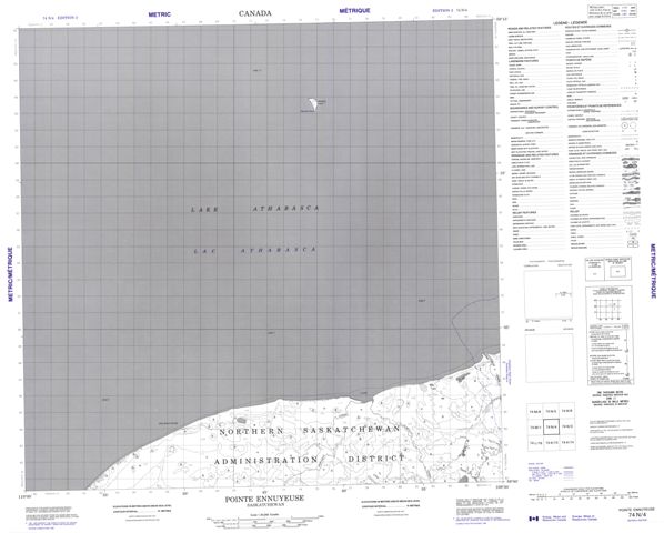 Pointe Ennuyeuse Topographic Paper Map 074N04 at 1:50,000 scale