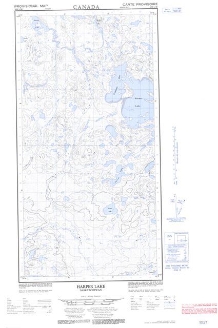Harper Lake Topographic Paper Map 074N12W at 1:50,000 scale