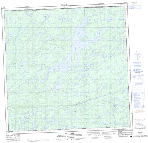 Ena Lake Topographic Paper Map 074N16 at 1:50,000 scale