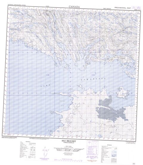 Isle Brochet Topographic Paper Map 074O05 at 1:50,000 scale