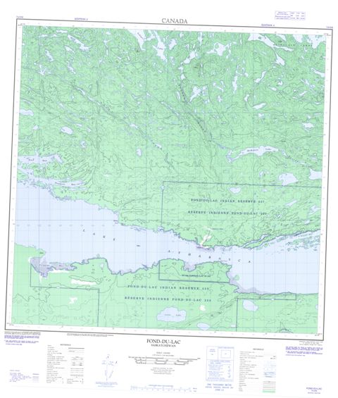 Fond-Du-Lac Topographic Paper Map 074O06 at 1:50,000 scale