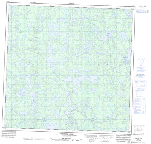 Forsyth Lake Topographic Paper Map 074O11 at 1:50,000 scale