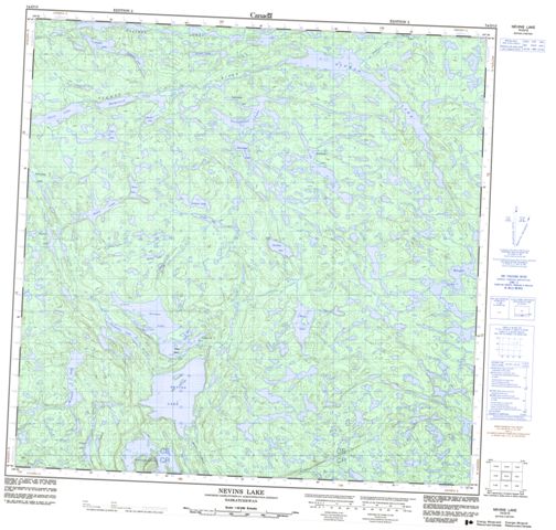 Nevins Lake Topographic Paper Map 074O12 at 1:50,000 scale
