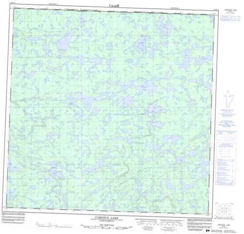 Carcoux Lake Topographic Paper Map 074O14 at 1:50,000 scale