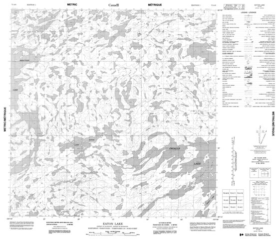 Eaton Lake Topographic Paper Map 075A06 at 1:50,000 scale