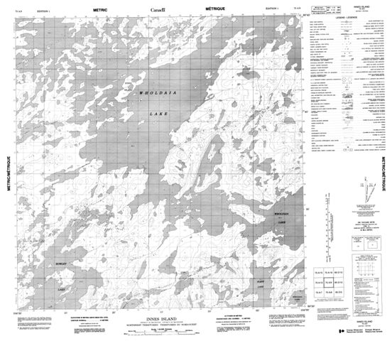 Innes Island Topographic Paper Map 075A09 at 1:50,000 scale