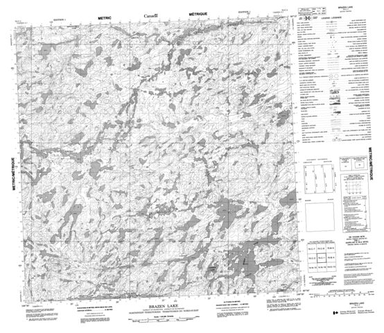 Brazen Lake Topographic Paper Map 075C01 at 1:50,000 scale
