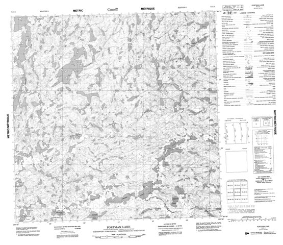 Portman Lake Topographic Paper Map 075C03 at 1:50,000 scale