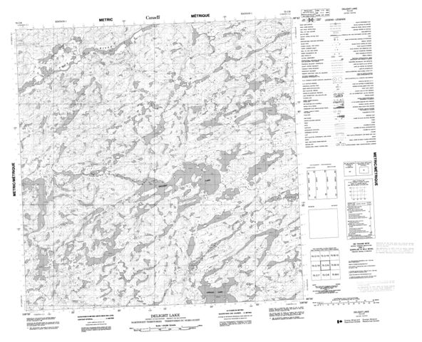 Delight Lake Topographic Paper Map 075C09 at 1:50,000 scale