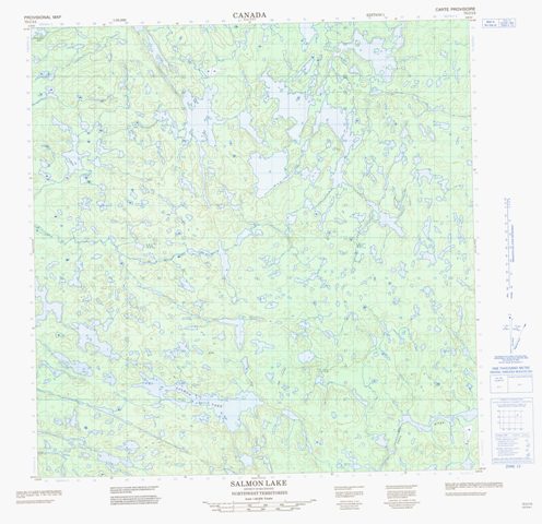 Salmon Lake Topographic Paper Map 075C13 at 1:50,000 scale