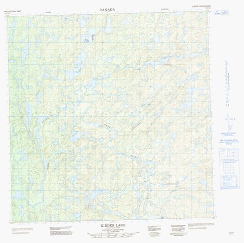 Kidder Lake Topographic Paper Map 075C14 at 1:50,000 scale