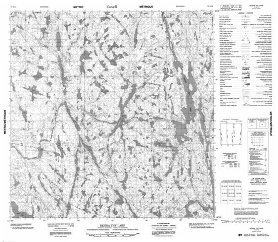 Benna Thy Lake Topographic Paper Map 075D10 at 1:50,000 scale