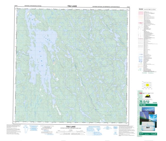 Tsu Lake Topographic Paper Map 075D12 at 1:50,000 scale