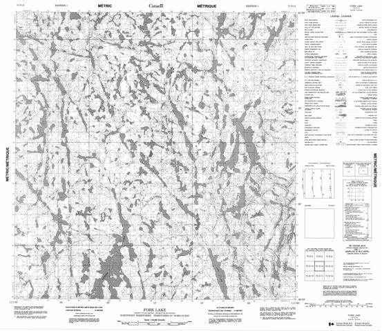 Fork Lake Topographic Paper Map 075D14 at 1:50,000 scale