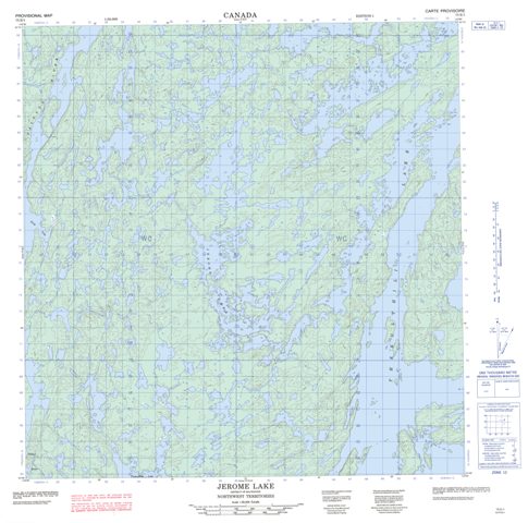 Jerome Lake Topographic Paper Map 075E01 at 1:50,000 scale