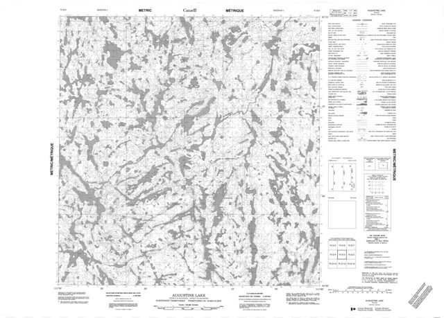 Augustine Lake Topographic Paper Map 075E03 at 1:50,000 scale