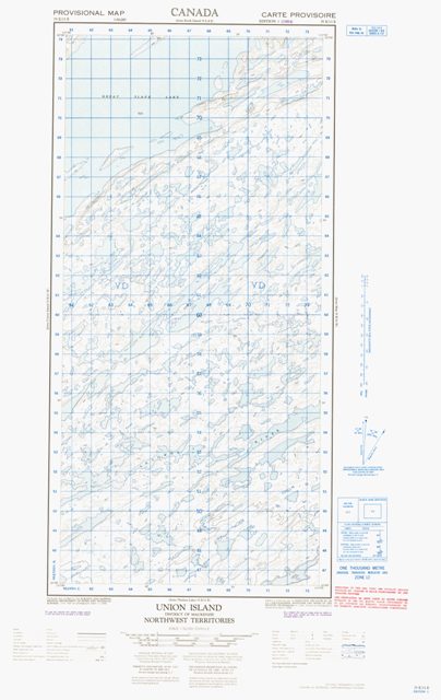 Union Island Topographic Paper Map 075E13E at 1:50,000 scale