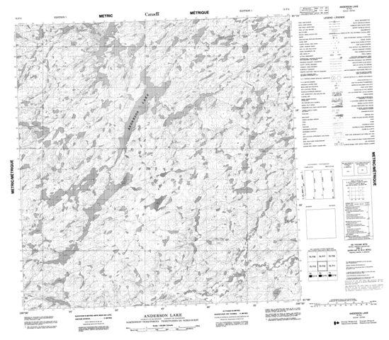 Anderson Lake Topographic Paper Map 075F02 at 1:50,000 scale