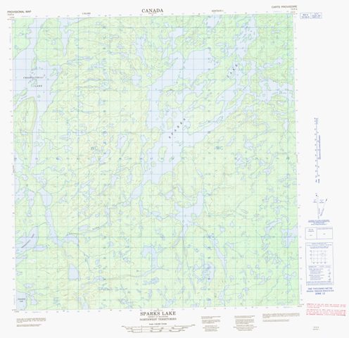 Sparks Lake Topographic Paper Map 075F04 at 1:50,000 scale