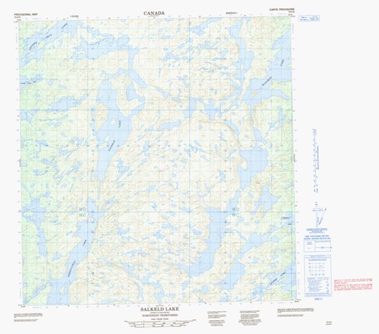 Salkeld Lake Topographic Paper Map 075F05 at 1:50,000 scale