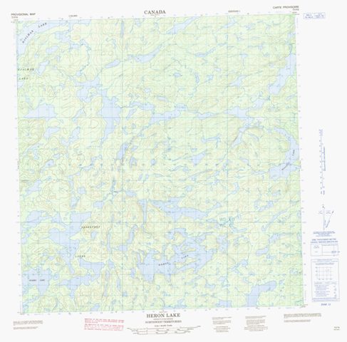 Heron Lake Topographic Paper Map 075F06 at 1:50,000 scale