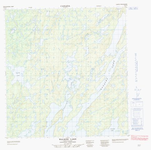 Walker Lake Topographic Paper Map 075F13 at 1:50,000 scale