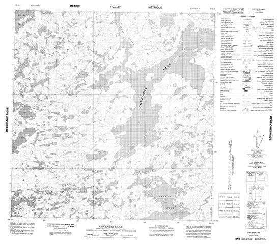 Coventry Lake Topographic Paper Map 075G01 at 1:50,000 scale