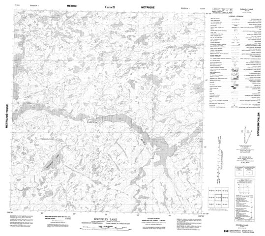 Donnelly Lake Topographic Paper Map 075G09 at 1:50,000 scale