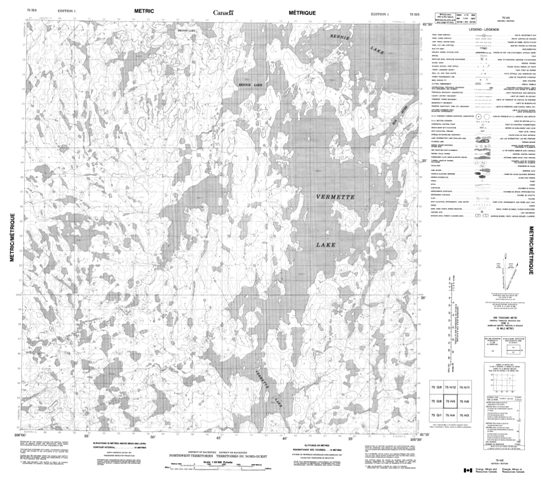 No Title Topographic Paper Map 075H05 at 1:50,000 scale