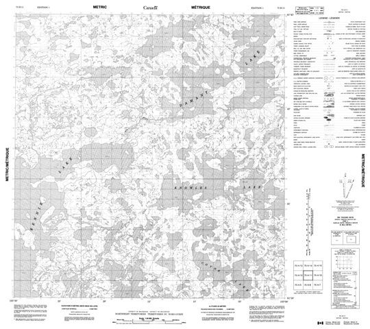 No Title Topographic Paper Map 075H11 at 1:50,000 scale