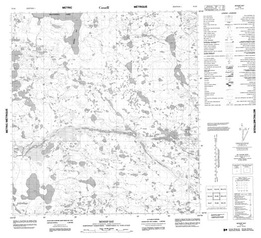 Mossip Bay Topographic Paper Map 075I09 at 1:50,000 scale