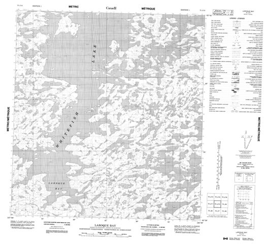 Laroque Bay Topographic Paper Map 075J10 at 1:50,000 scale