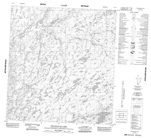Triangular Lake Topographic Paper Map 075J12 at 1:50,000 scale